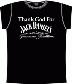 Прикольные футболки: thank god for jack daniels black 